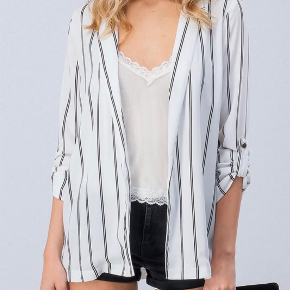 White Stripe Blazer
